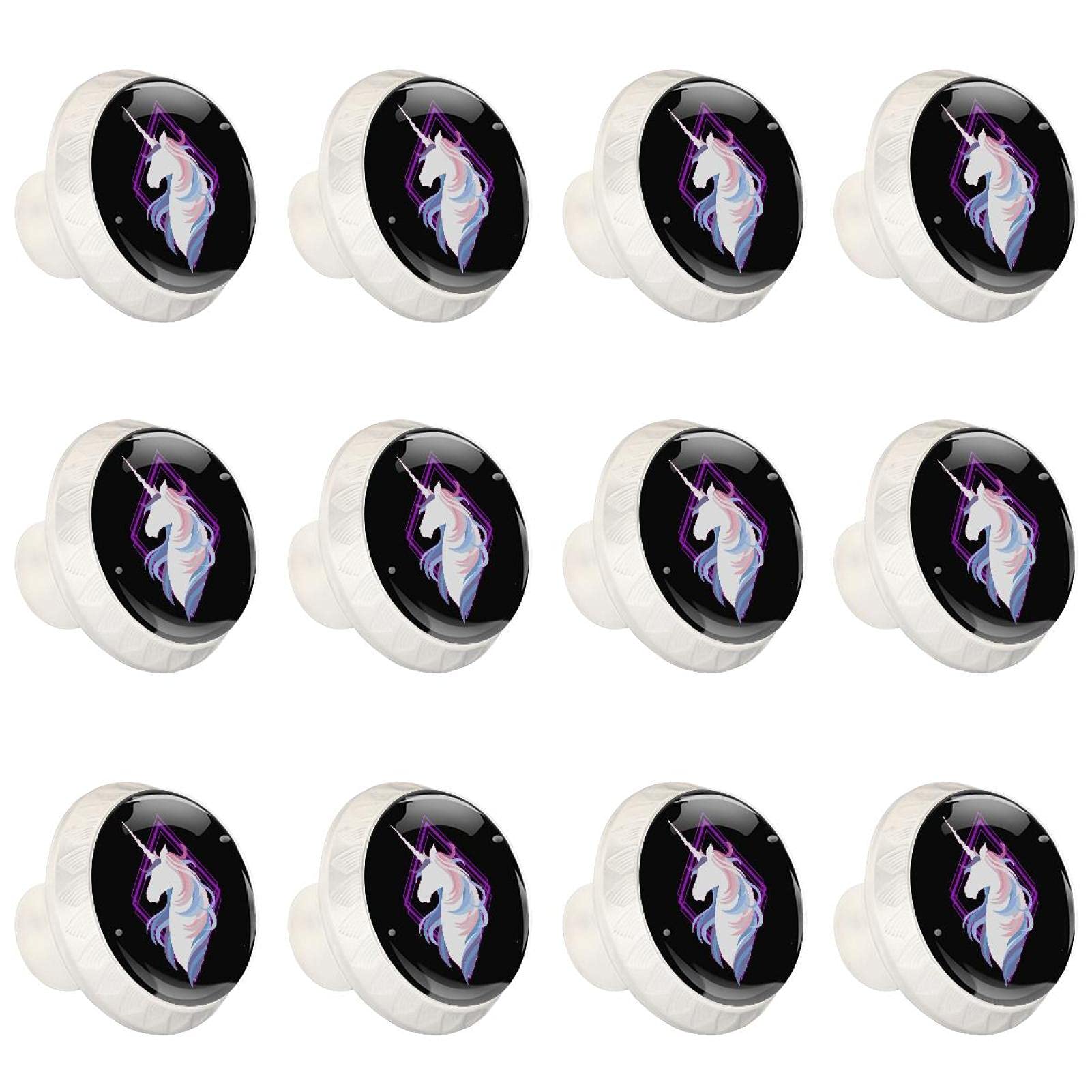 Boutons de placard de cuisine licorne violet pour rénover facilement une commode ancienne