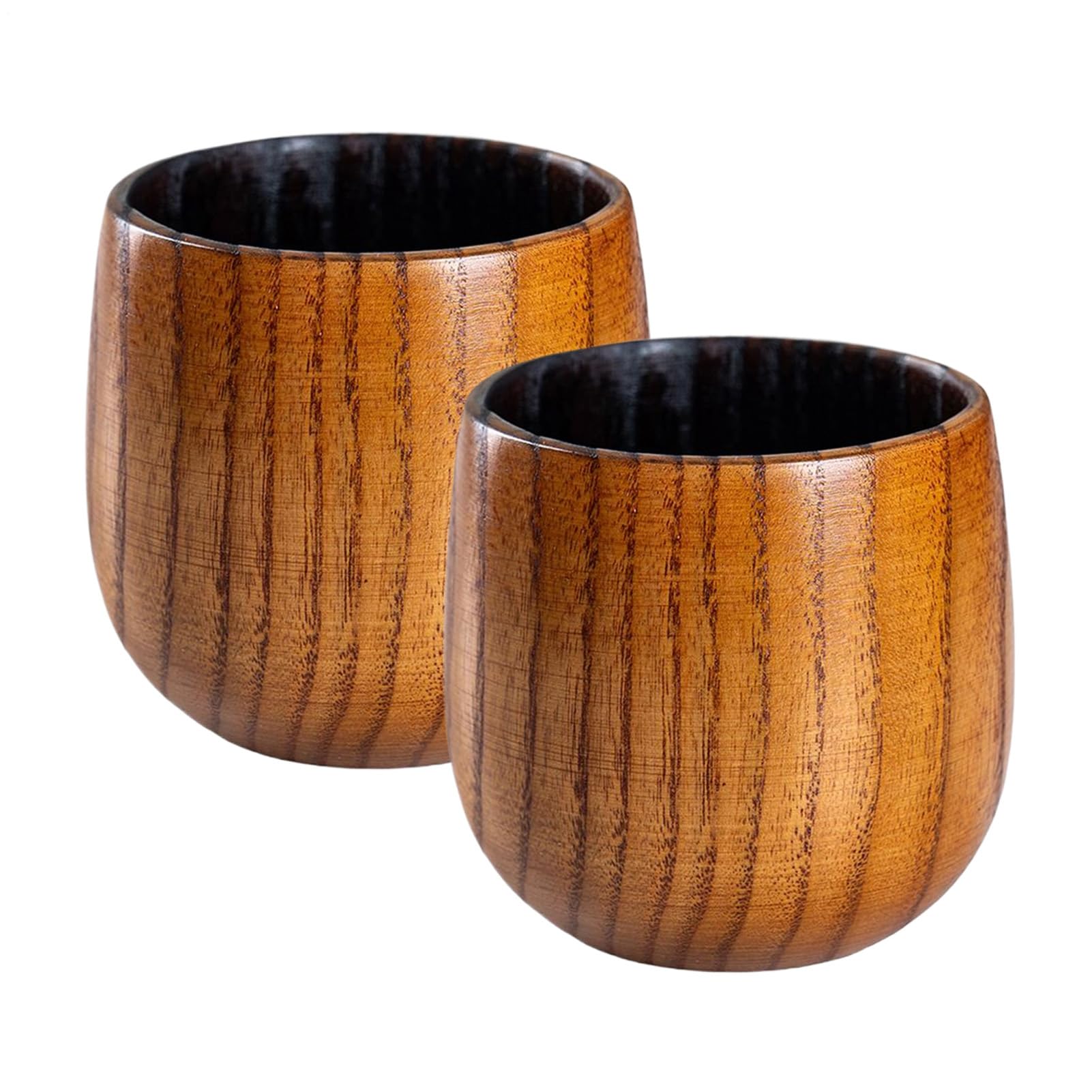 Tazas de whisky de madera de alta calidad set de 2 vasos elegantes para licores y borbón