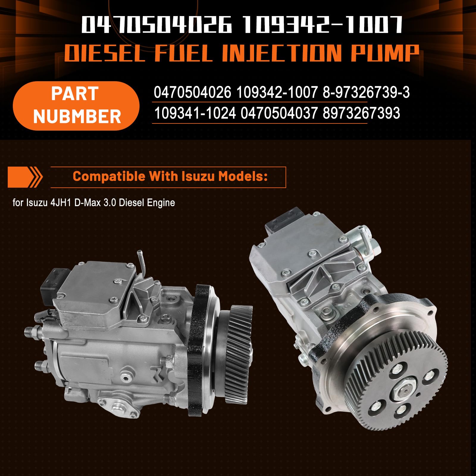 ponpokorin出品 High Quality Diesel Fuel Injection Pump 0470504037 for ISUZU