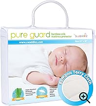 Crib Mattress Protector Waterproof - Ultra Soft Bamboo Surface, Breathable - Crib Mattress Cover - Crib Mattress Pad - Baby Mattress Protector - Fits All 52" x 27" Crib Mattresses