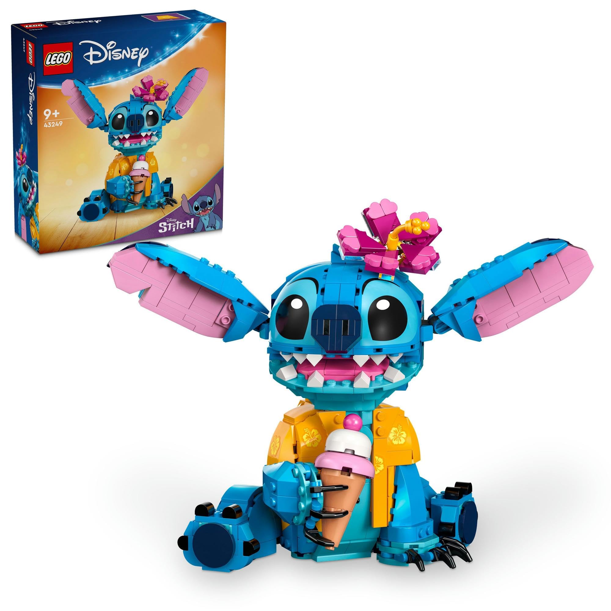 LEGO 43249 Disney Stitch Toy Toy Present, Blocks, Girls, Boys, Children, 8, 9, 10, 11 Years, Elementary School Students, Stitch Doll
