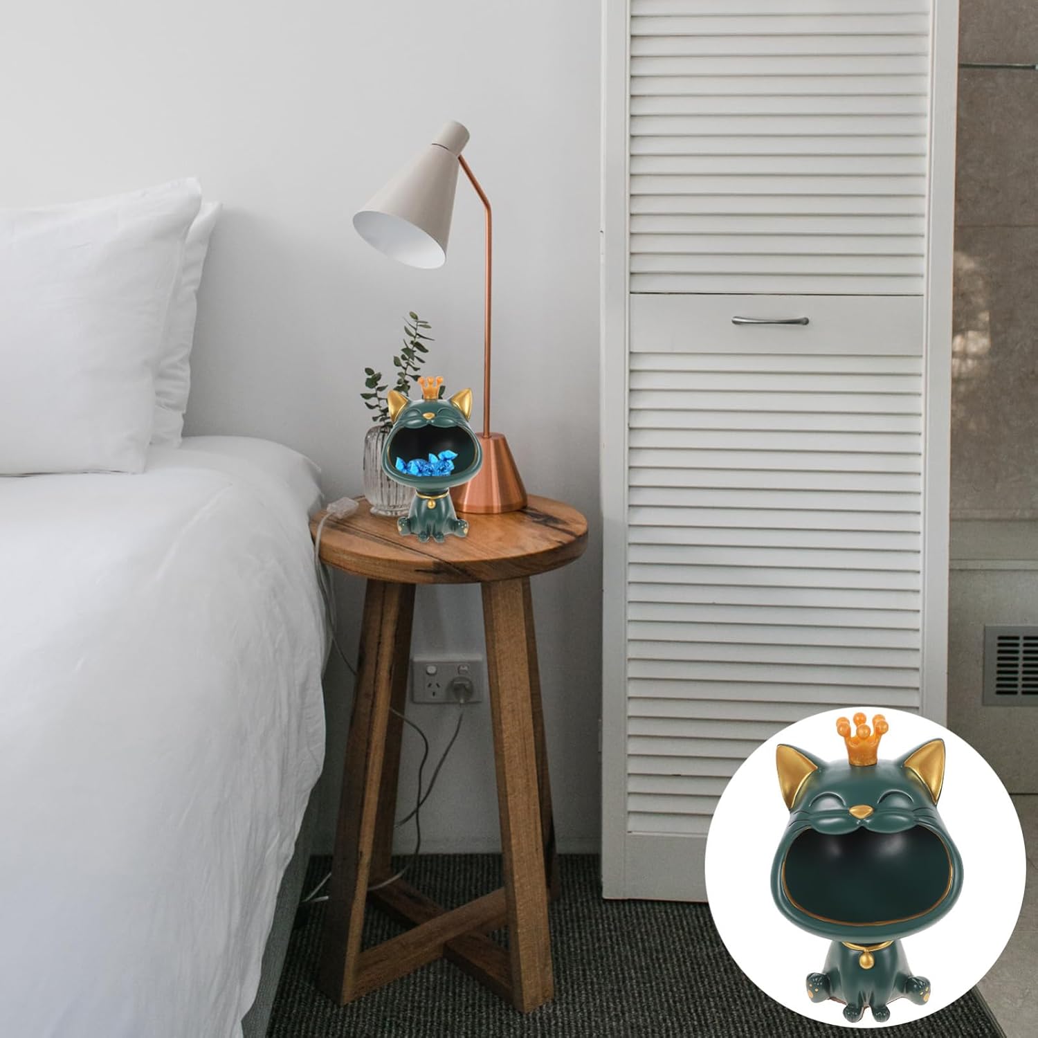 Dog Ornament Practical Desktop Adornment Decorative Key Storage Jar Candy Serving Jar Dog Treat Holder