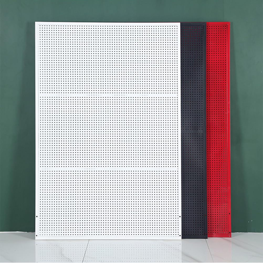 Yiustldd - Soporte de exhibición para tablero perforado con ruedas, panel de metal, organizador de tablero de clavijas móvil para tienda, cocina, 120 x 50 x 40 cm