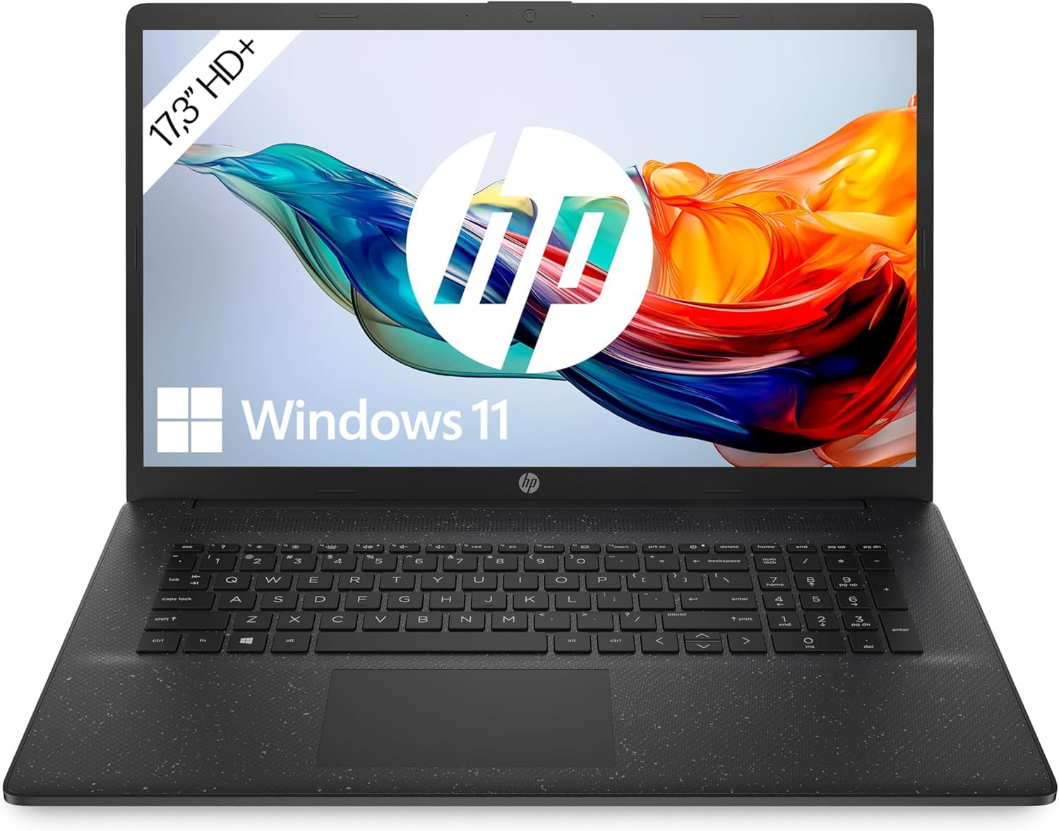 HP Laptop mit 17 3" HD+ Display  Intel Celeron N4500120  8 GB DDR4 RAM | 256 GB SSD  Intel UHD-Grafik  Windows 11  QWERTZ Tastatur  Schwarz