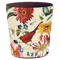 Vista 16 de Cubo de basura de 10L/2.64 galones, cesta de basura decorativa, cesta de papel de desecho de cuero PU, bote de basura impermeable para baño