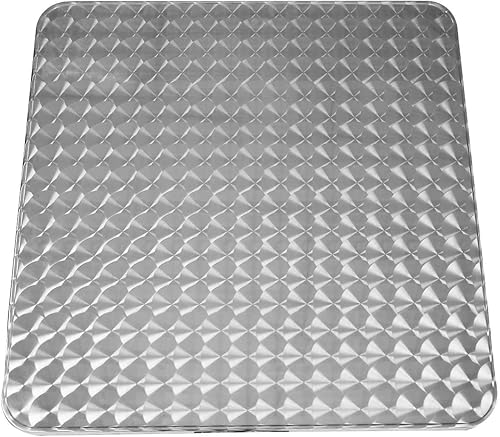 Miniatura 6 de BTEXPERT Mesa cuadrada de restaurante plateada para interiores y exteriores, de 23.75 pulgadas, para patio, muebles de aluminio de acero inoxidable