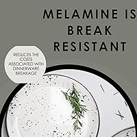 Vista 3 de Creations - Platos llanos de melamina, resistentes a la rotura, servicio de alimentos comerciales grado restaurante, Urban Snow Coupe redondo de 10