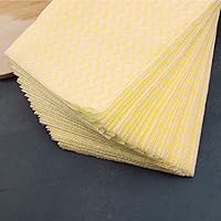 Vista 2 de KMAKII Paquete de 80 paños desechables resistentes y reutilizables para cocina, 14 x 21 pulgadas, color amarillo