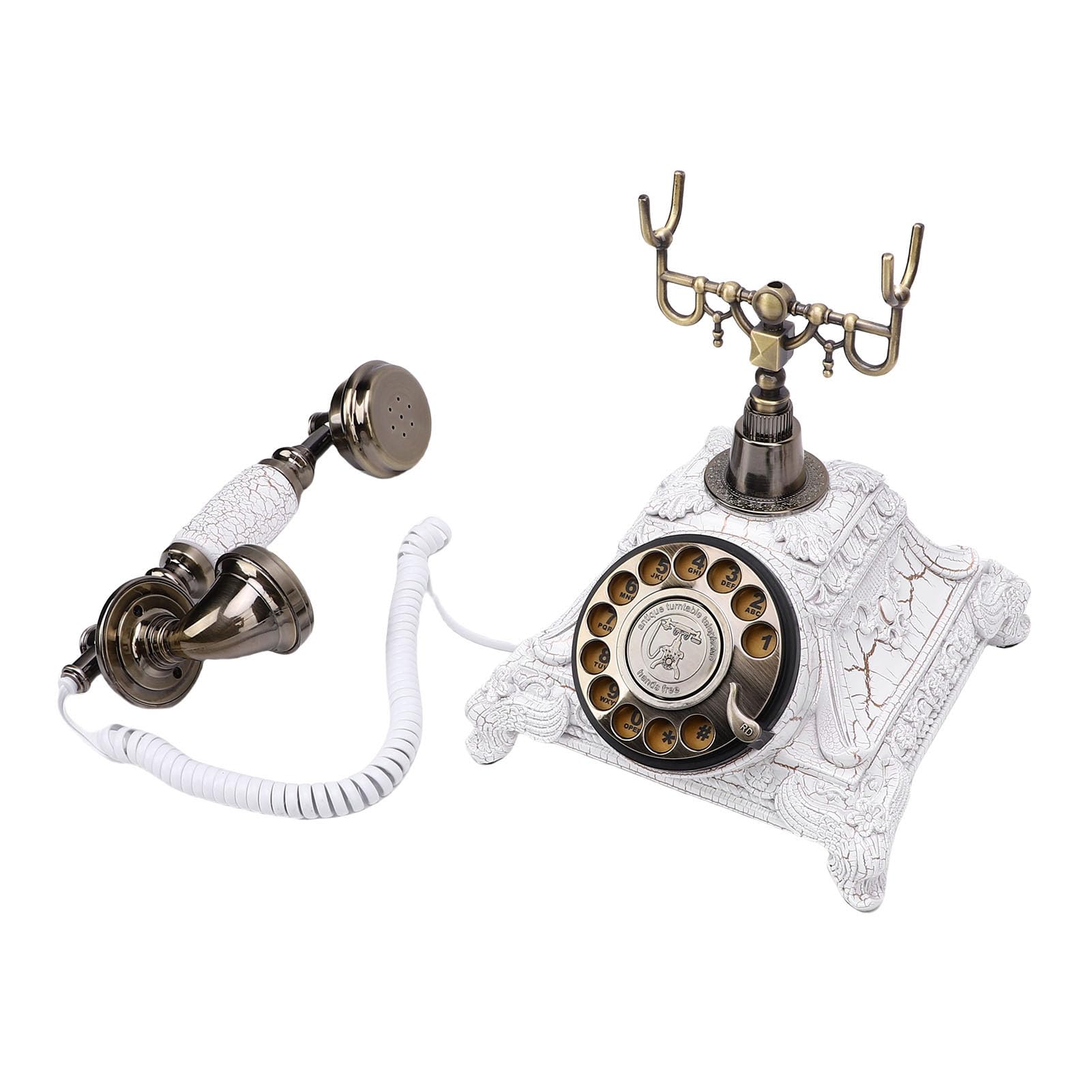 Jectse Audio Gästebuch Hochzeit Telefon, 32G Memory Vintage Gästebuch -Aufzeichnung Customized Audio -Nachrichten mit Voicemail, für Geburtstage Party Graduation Babyparty (White)