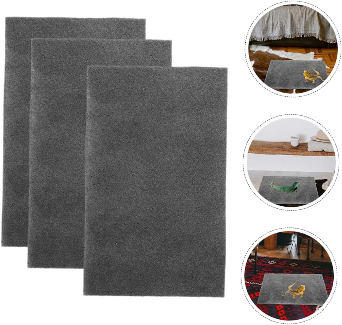 3pcs Wear-Resistant Tortoise Bedding Bedding Mats for Reptile Decor Reptile Mat Leakproof Pet Carpet