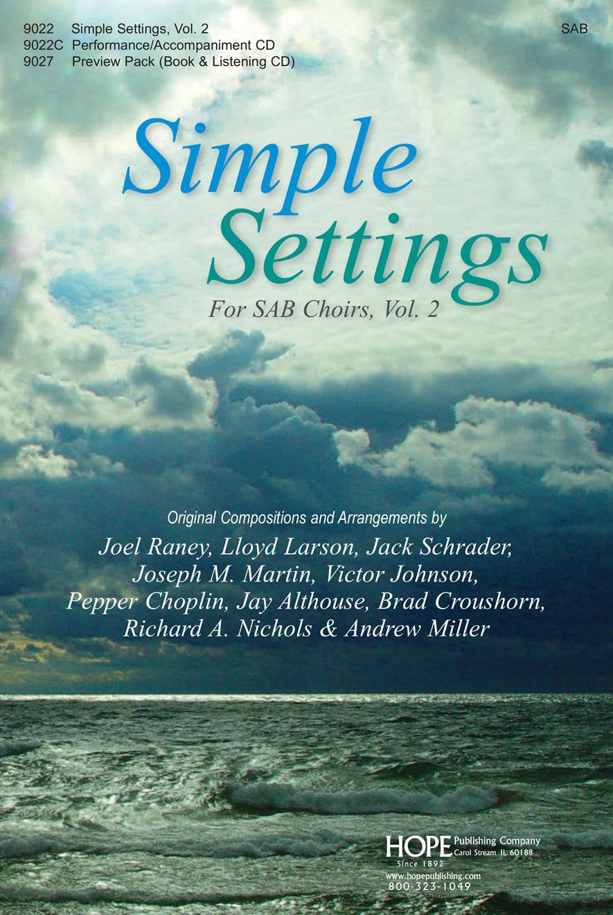 Simple Settings for SAB Choirs, Vol. 2. Choral Score