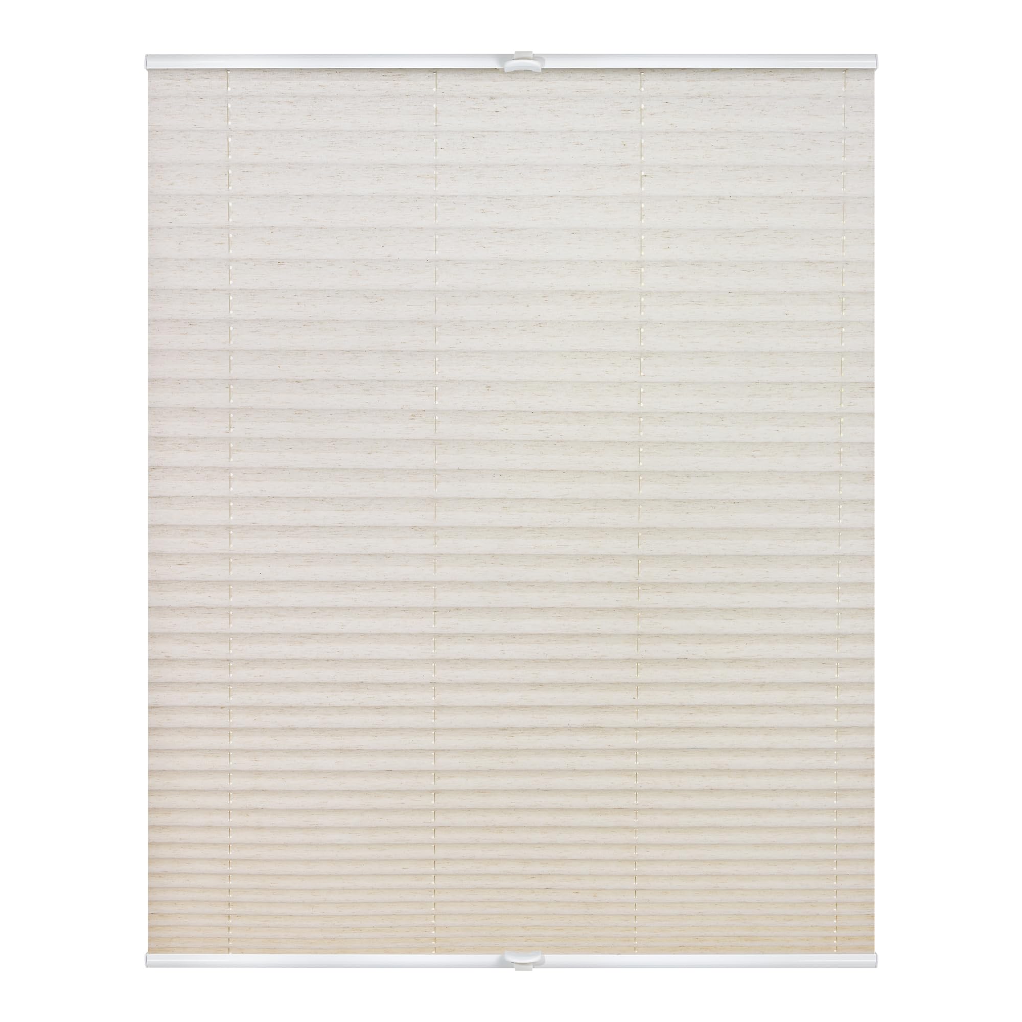 Lichtblick Plissee Klemmfix, ohne Bohren, verspannt, lichtdurchlässig, Blickdicht, Uni, mit eleganter Crushed Optik 85 cm x 130 cm (B x L), Natur