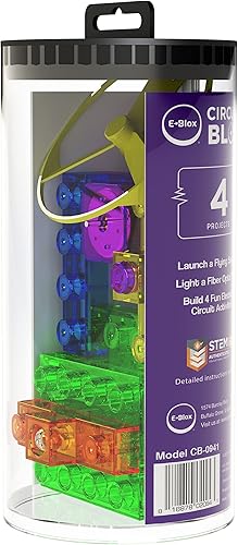 Miniatura 6 de E-Blox Circuit Blox Builder - Juego de bloques de construcción de placa de circuito de 4 proyectos para niños a partir de 8 años
