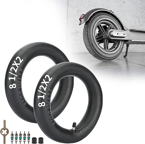 RUTU Paquete de 2 tubos interiores de 8.5 pulgadas de grosor de 1.50.079 in de grosor, tubo universal de 8 12 x 2 inflado de repuesto para Gotrax