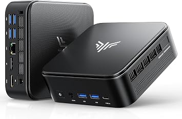 NiPoGi Mini pc AMD Ryzen 7 7730U 4.5GHz 16GB RAM+512GB SSD 64GB + 4TB Expansion | 6650H/5825U 8C/16T  4.5GHz Win11 Pro  Type-C 3  4K  WiFi 6 BT5.2 USB3.0 6      PC E3B