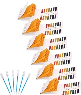 pH Test Strips, 480 Strips Full Range 1-14 Universal pH Test Litmus Paper pH Soap Making Testing Strips for Water Wine Saliva Urine Soil, 6 Pack pH Strips and 6 Test Pipette Droppers with Storage Case