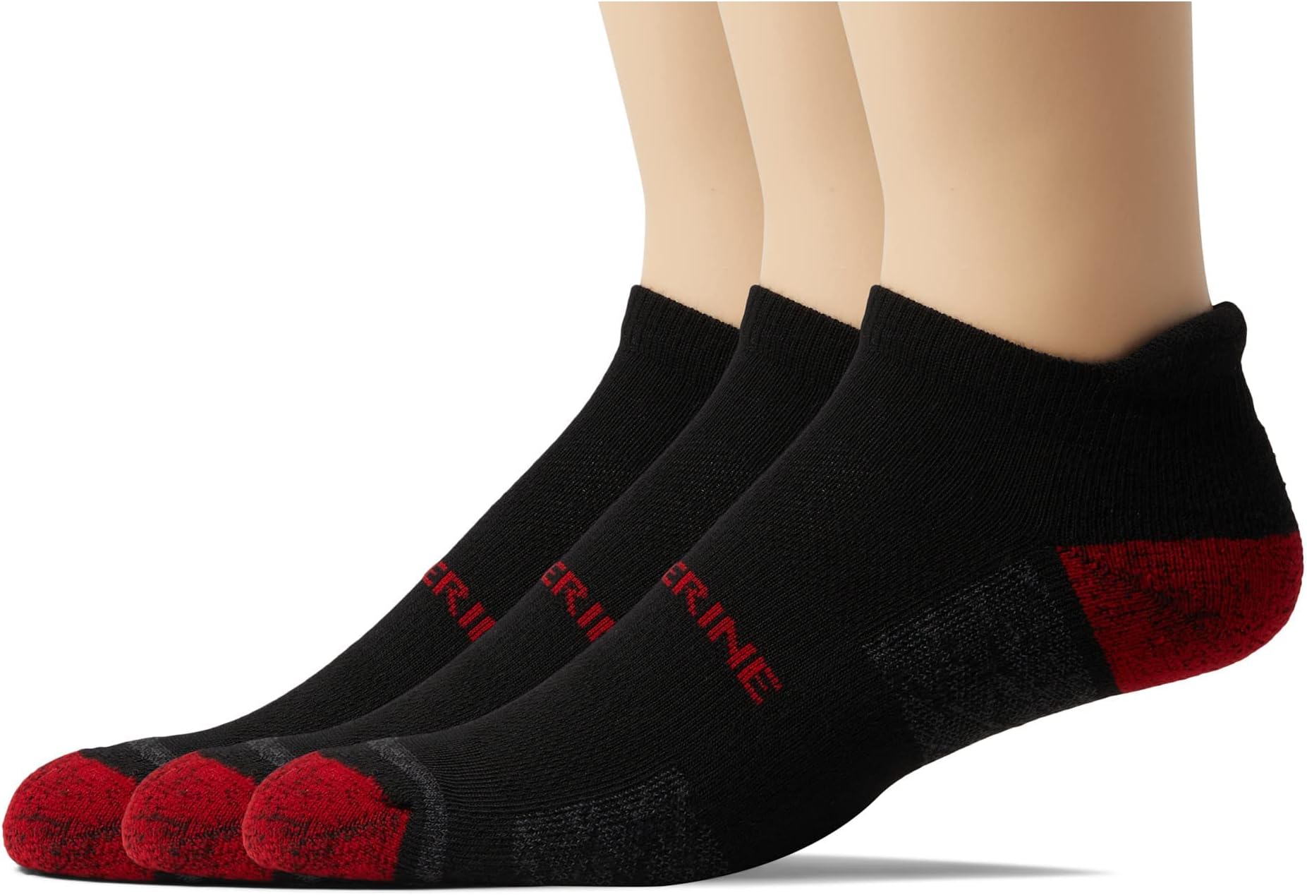 WOLVERINEBolt Safety Toe Low Cut Tab 3-Pack Black Assortment LG (US Men's 9-12)