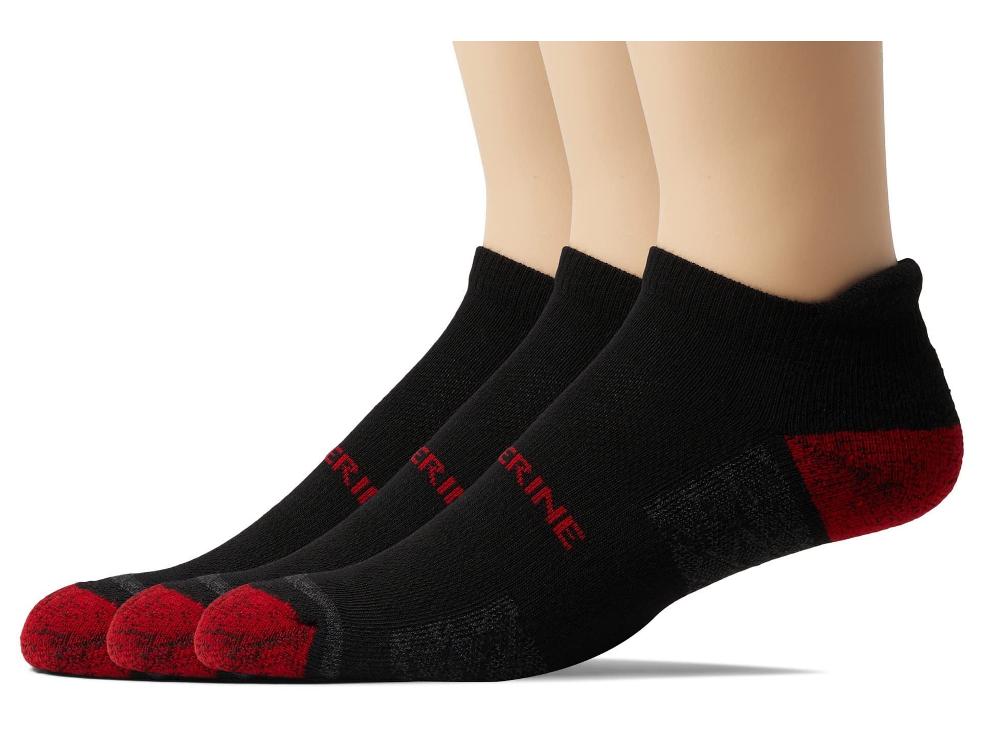 WOLVERINEBolt Safety Toe Low Cut Tab 3-Pack Black Assortment LG (US Men's 9-12)