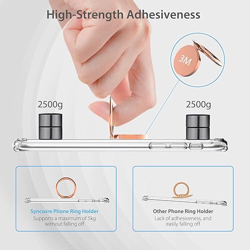 Miniatura 3 de Soporte de anillo de teléfono con rotación de 360 grados y soporte magnético para teléfono de coche para ventilación de aire