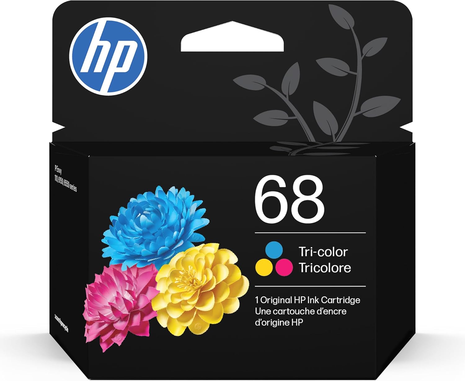 HP 68 Tri-Color Ink Cartridge | Works Envy 6100e, 6500e Series | Eligible for Instant Ink | 7FP20TN | Packaging May Vary