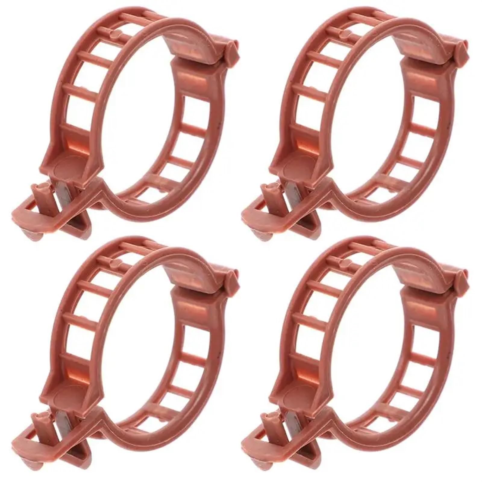 Mollette di sostegno per piante da giardino, Clip di supporto for piante in plastica marrone for steli di pomodori in serra 100 pz
