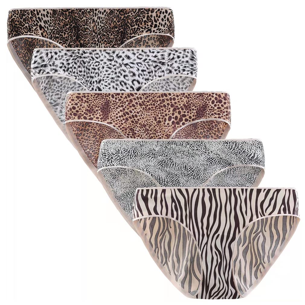 AnntryWomen's Seamless Underwear Breathable Panties Soft Stretch Hipster Bikini Underwears 5-Pack