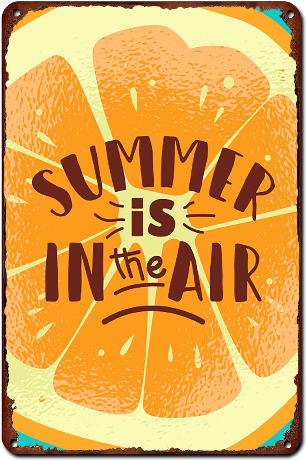 Summer Vibe Retro Metal Sign, Summer Atmosphere Slogan Wall Poster, Home Leisure Space Decor, 8x12 Inch