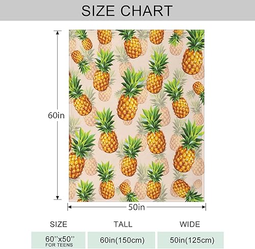 Miniatura 4 de Manta de piña dorada para sofá, manta de moda súper suave y acogedora, manta de forro polar de felpa, ligera y cálida, manta decorativa de franela