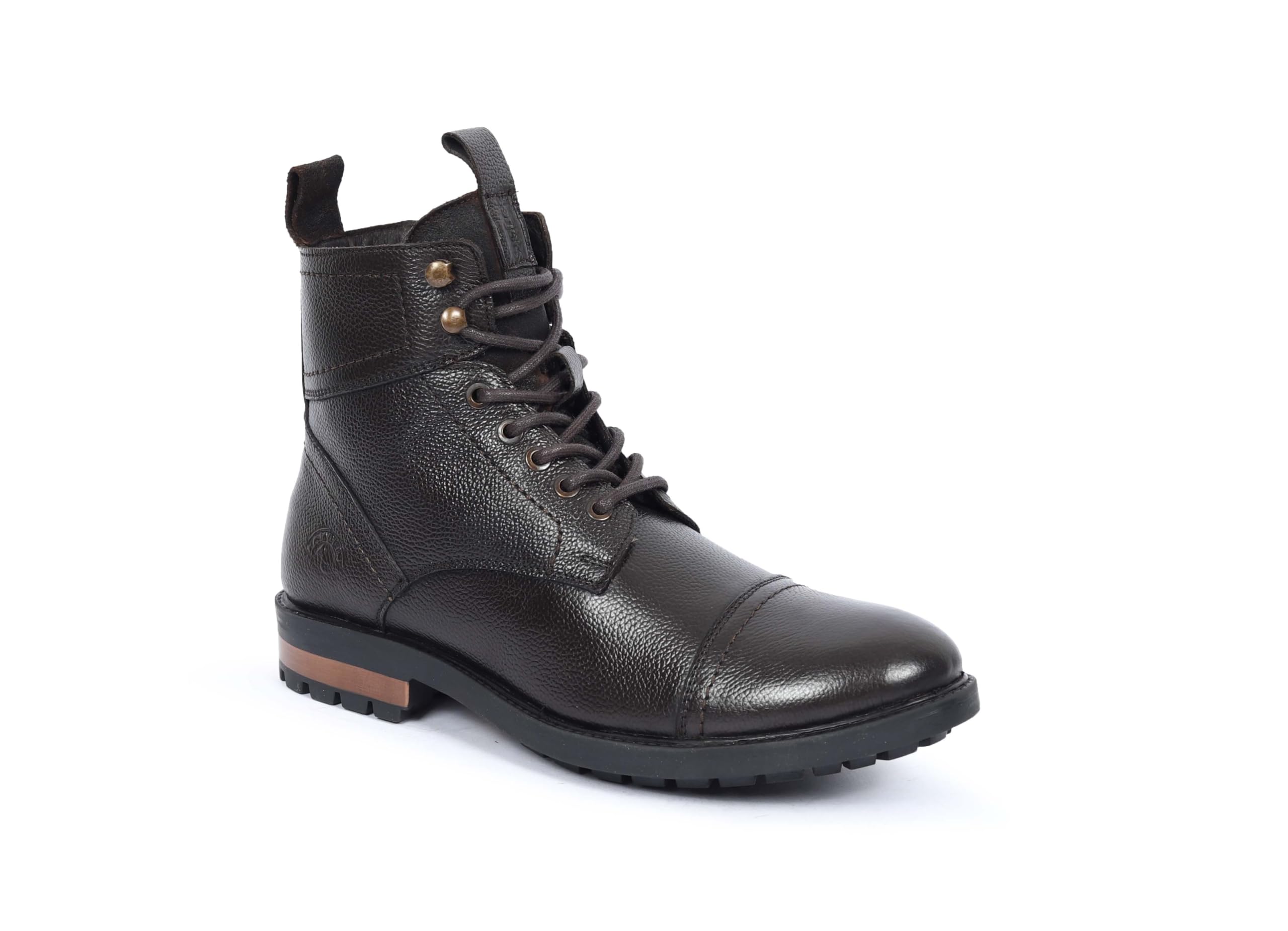 Men's Genuine Leather Ankle Boot, Black, Lace-Up Closure, TPR Sole, Outdoor and Casual Boots-image-46