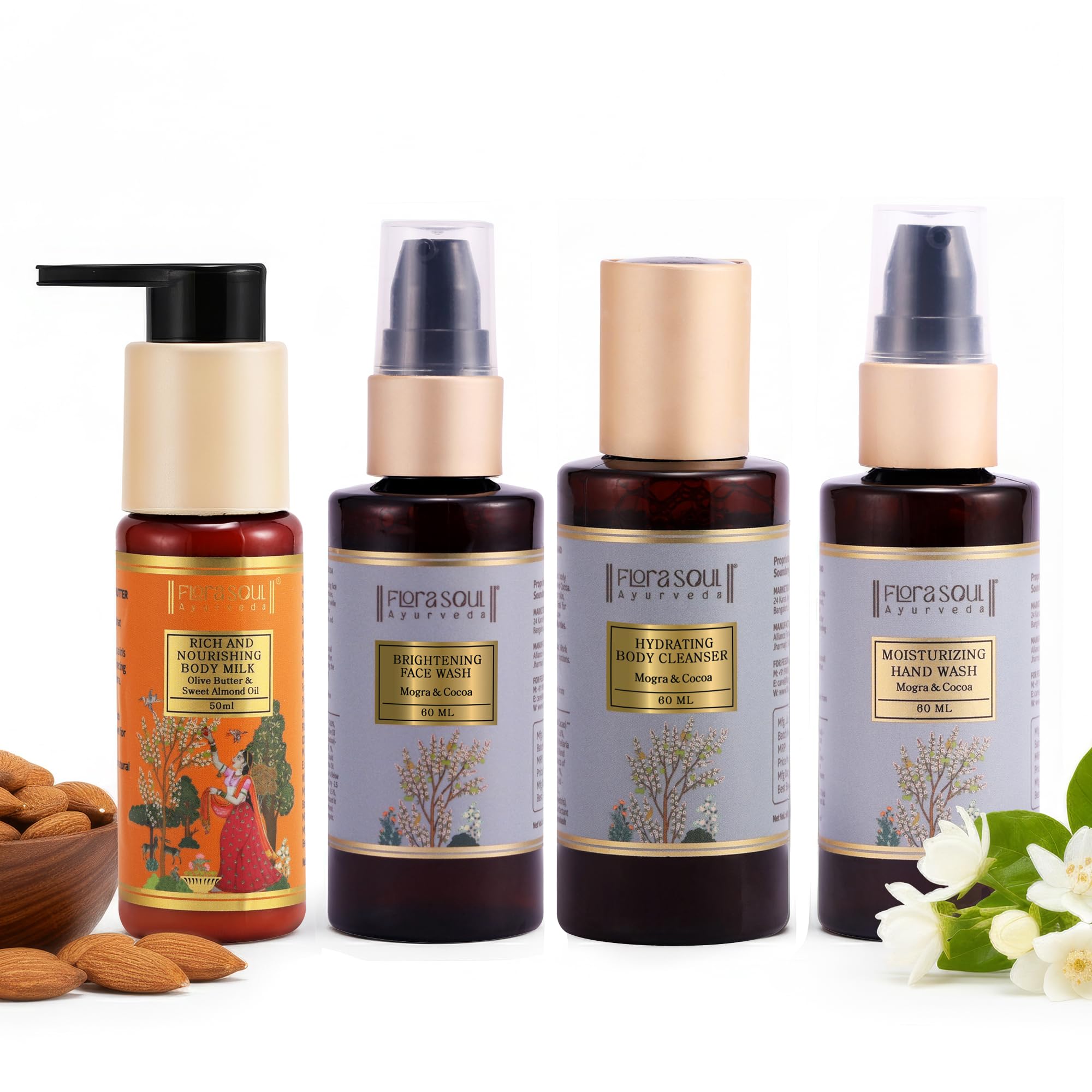 Everyday Essentials Kit – Small | Body Cleanser 60ml & Milk 50ml, Hand Wash 60 ml & Face Wash 60 ml | Daily Skin & Body Care Combo-image-36