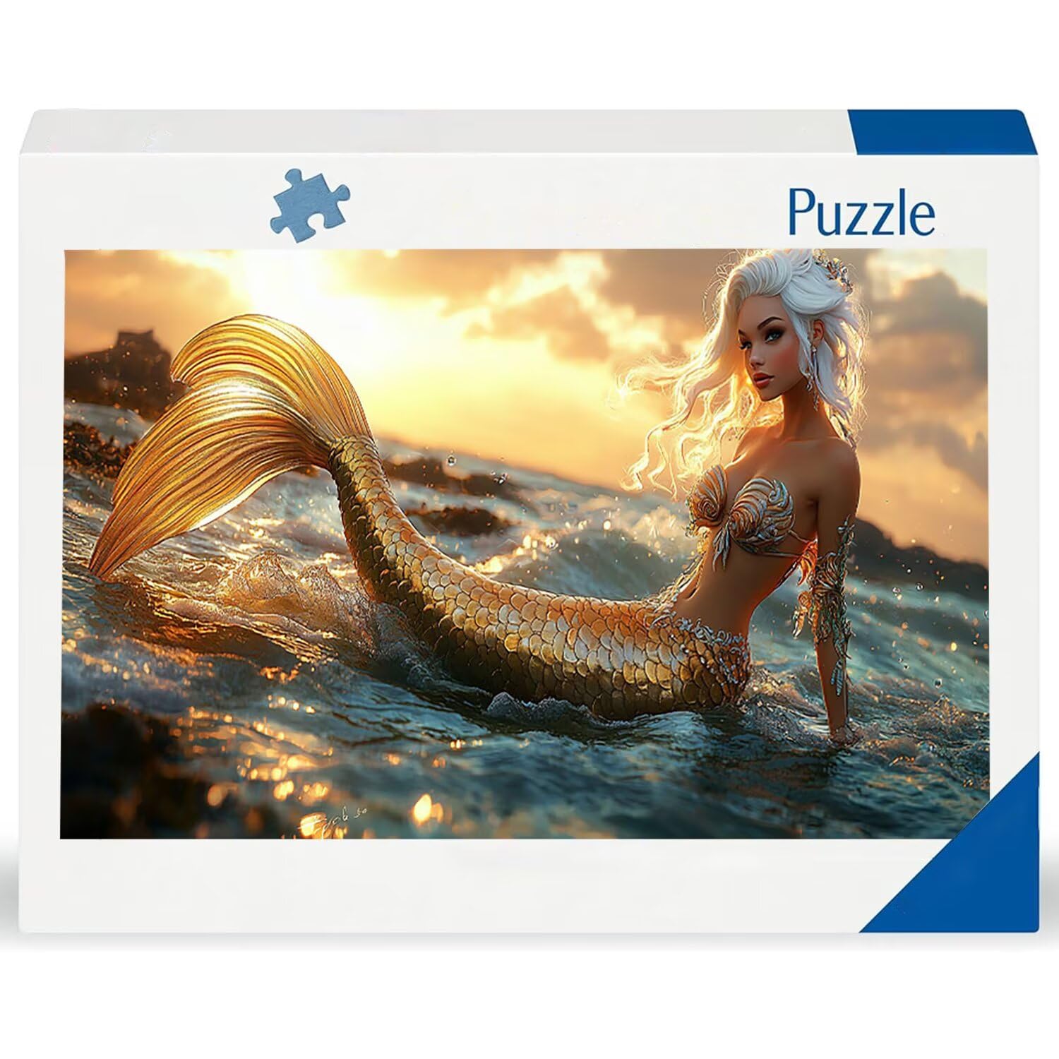 Puzzle para Adultos 1692 Piezas, Sirena Puzzle, Difícil, Desafiante, Rompecabezas Encajan Perfectamente, Letras en la Parte Posterior, sin Polvo, Regalo para Personas Mayores (179x31cm) v-702