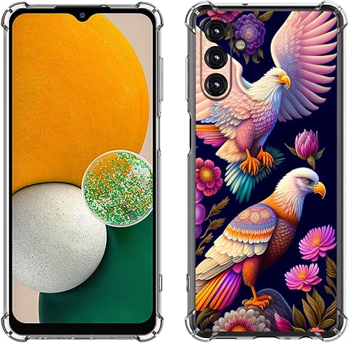 Funda para Galaxy A14 5G, diseño de mandala de águila blanca, protección contra caídas, a prueba de golpes, carcasa protectora de cuerpo completo