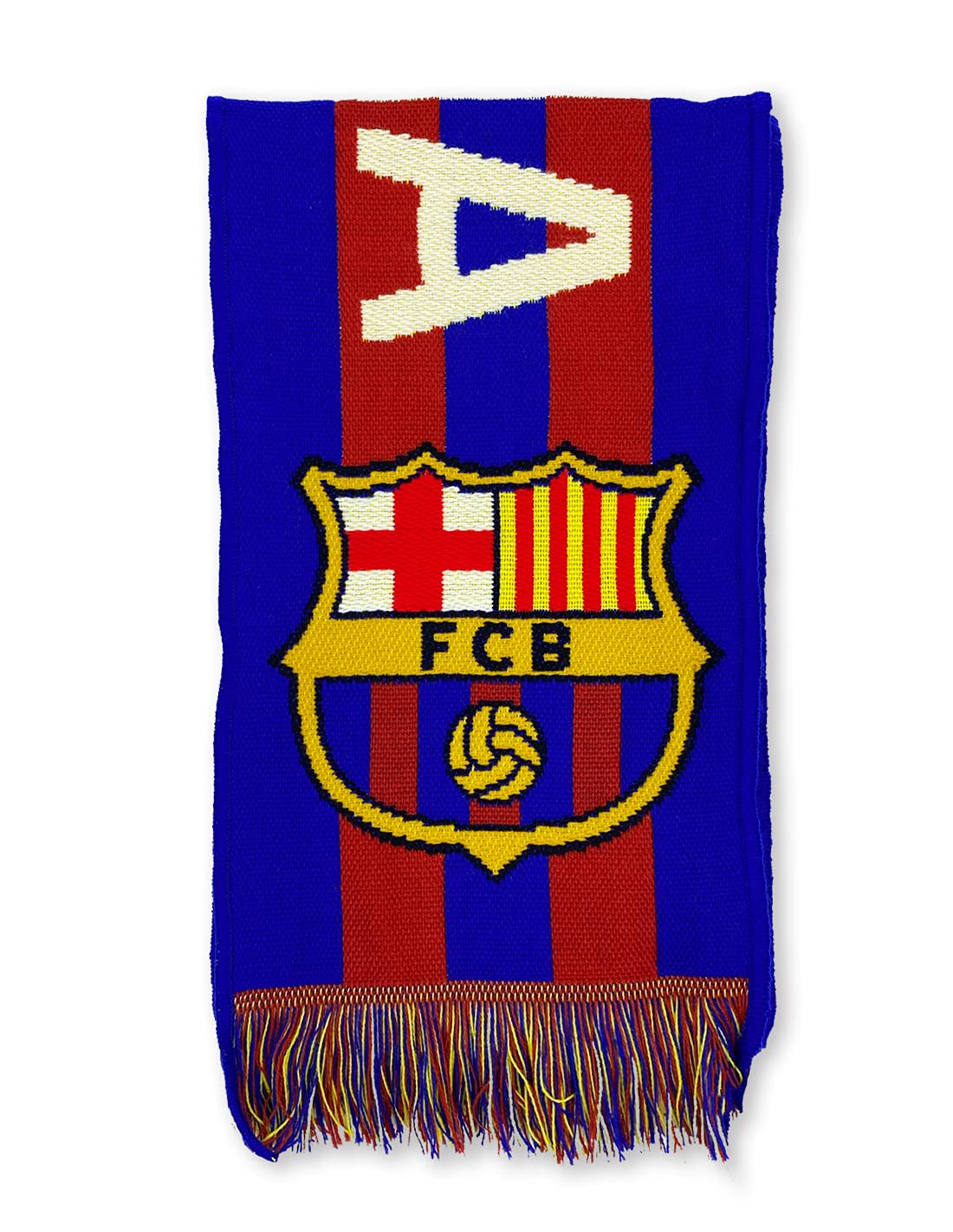 Marca: SAFTA S.A. SAFTA S.A. F.C.BARCELONA BUFANDA TELAR RAYAS HORIZONTALES, Unisex adulto, Azulgrana in use