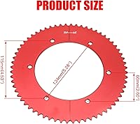 Vista 2 de GREHUA Piñón Universal Dividido #35 Cadena 64 Dientes Rueda de Transmisión Trasera de Aluminio para Mini Bicicleta Predator 212cc 196cc 6.5hp 7.0hp