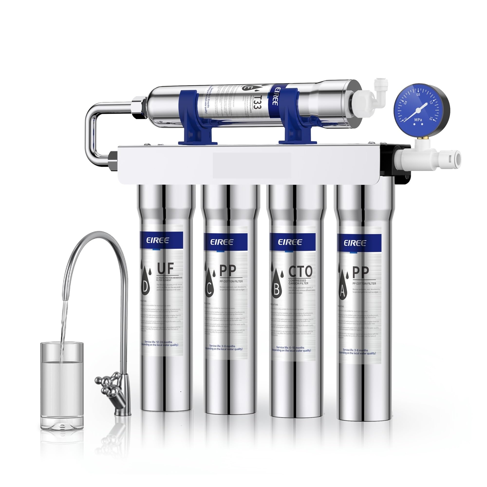 Purificador de agua UF for el hogar, filtro ultrafiltración, sistema acero inoxidable