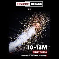 Vista 3 de Máquina de cañón de confeti de CO2 Control DMX con estuche de vuelo, cañón de confeti de boda para discoteca discoteca fiesta de escenario (Mini)