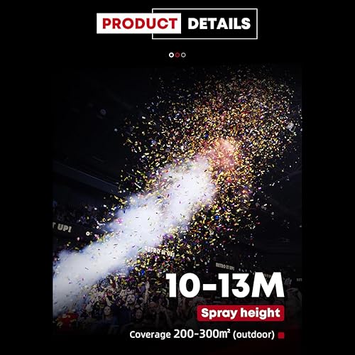 Miniatura 3 de Máquina de cañón de confeti de CO2, control DMX con estuche de vuelo, cañón de confeti de boda para discoteca, discoteca, fiesta de escenario,
