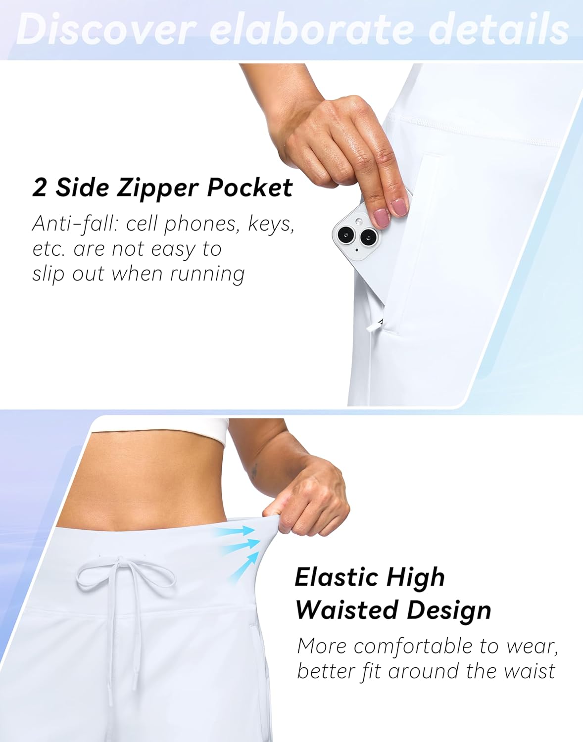 G Gradual Women's Athletic Shorts 5" Running Shorts for Women with 2 Zipper Pockets Quick Dry Lightweight Hiking Shorts - Image 3