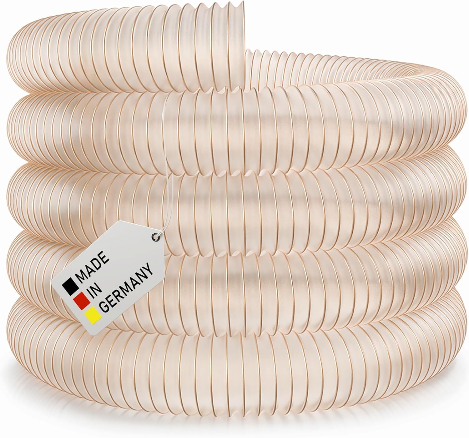 AWM Manguera de extracción, diámetro de 120 mm, transparente, 0,4 mm, manguera en espiral, difícilmente inflamable, manguera flexible (4 metros)