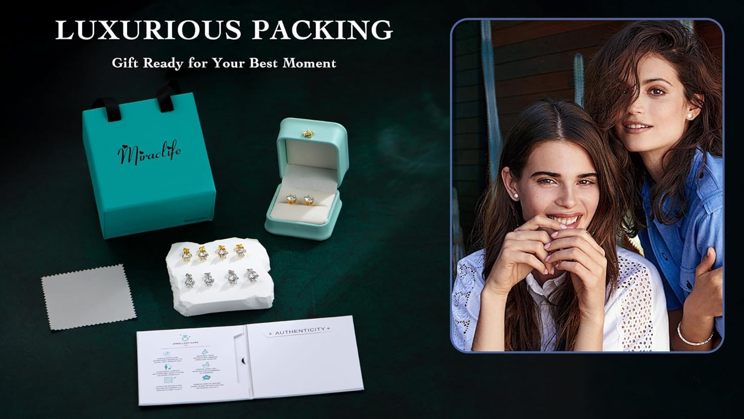 Moissanite Earrings for Women,1-4ct 925 Sterling Silver Moissanite Stud Earrings,Jewelry for Mother Mom Wife Girlfriend, with Certificate - Image 7