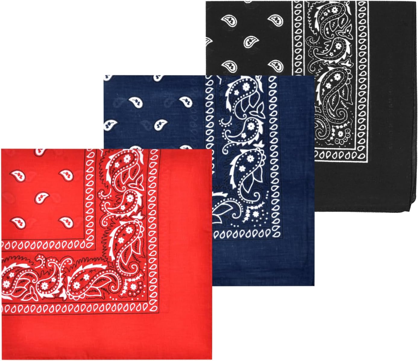 MissShorthair Bandana for Men Novelty Paisley Multi-Purpose 100% Cotton Headbands for Women