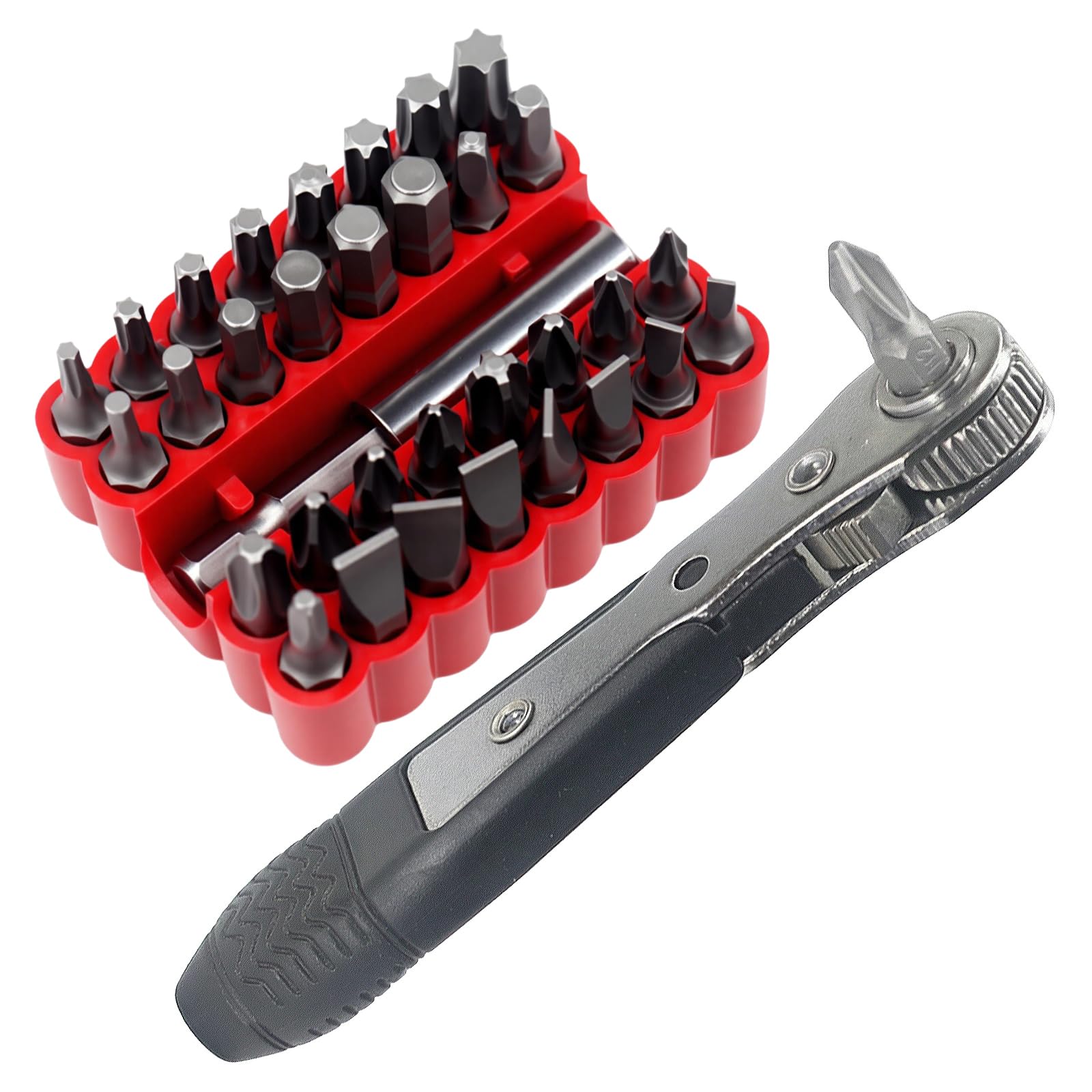 33 in 1 Right Angle Screwdriver, Mini Reversible Ratcheting Ratchet Wrench
