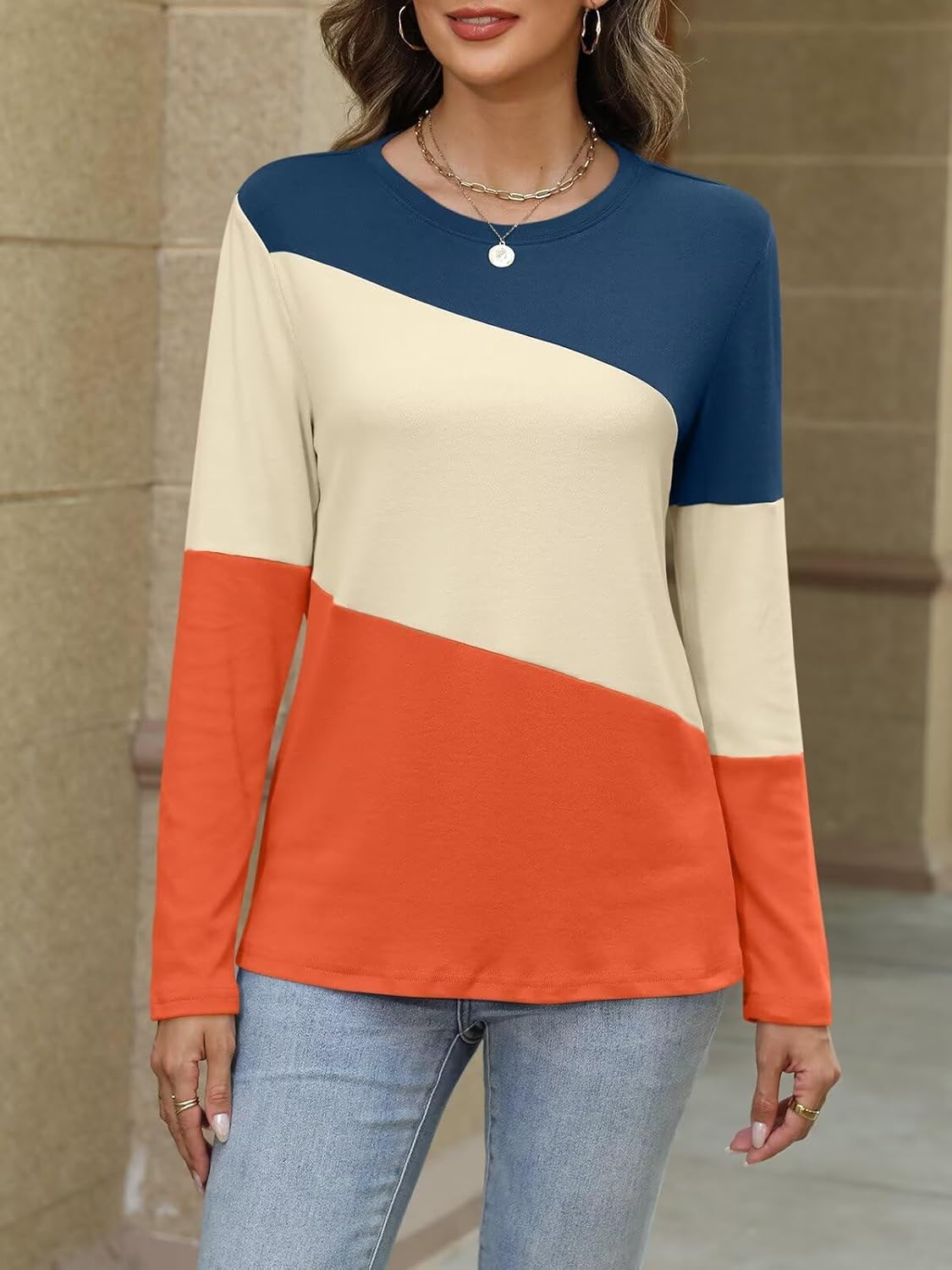 ORANDESIGNE Women's Classic Tunic Shirt - Image 3