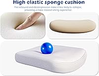 Vista 6 de TRALT Silla ergonómica de oficina, silla de escritorio con reposacabezas ajustable, silla de computadora de soporte lumbar, silla cómoda de malla