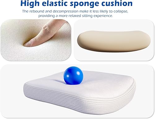 Vista 6 de TRALT Ergonomic Office Chair - Desk Chair with Adjustable Headrest Lumbar Support Computer Chair - Mesh Comfy Chair with Flip-up Armrests - Gaming