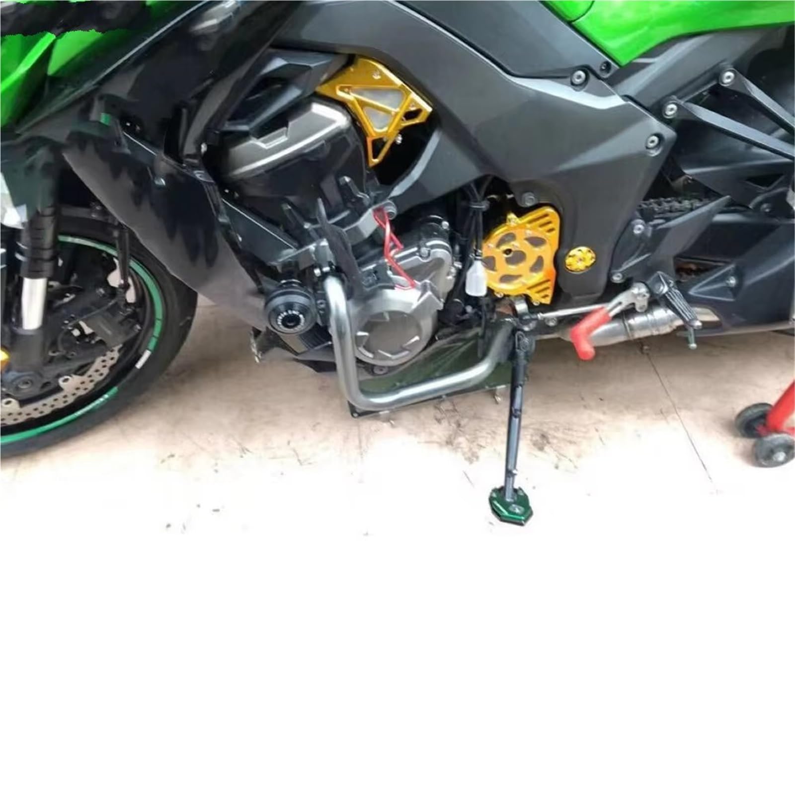 Piastra Cavalletto Moto Compatibile Con Per Versys1000 1000 Piastra Ingrandimento Del Cavalletto Per Moto Laterale(Red)