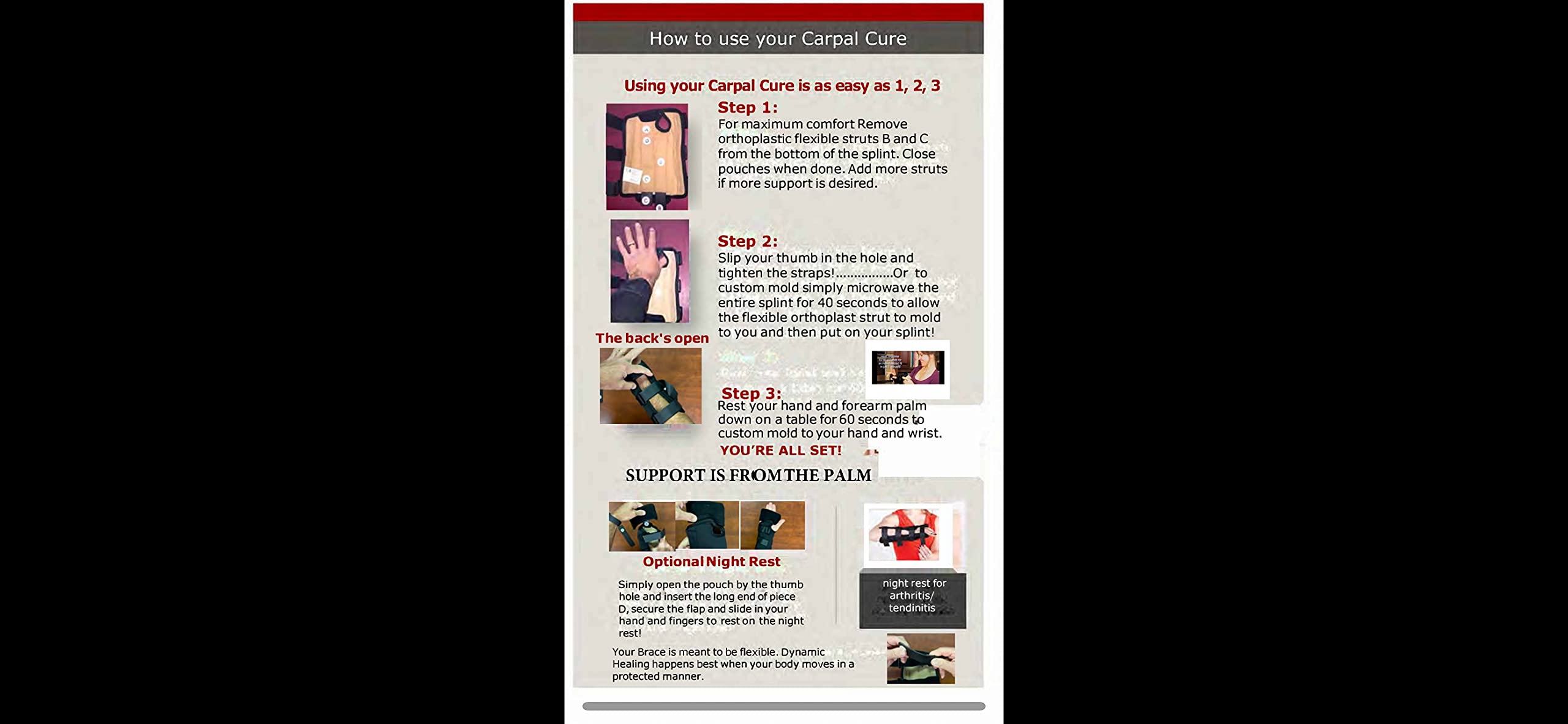 The Carpal Cure - Muñequera de Doctor in the House (negro derecho, estándar, se adapta a la mayoría de manos)