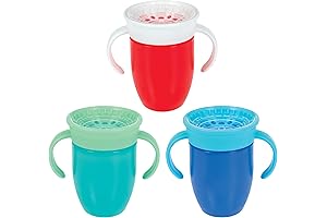 Nuby 360 Wonder Cup 3-Pack with 360 Smart Edge Silicone Rim