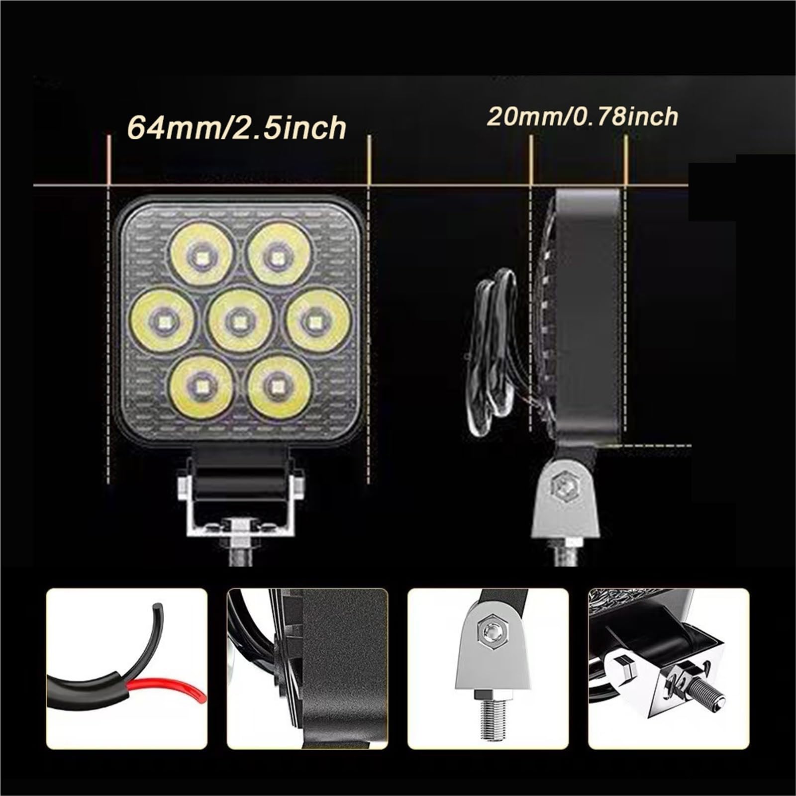 Światła drogowe Do Listwy LED Ciężarowych 4X4