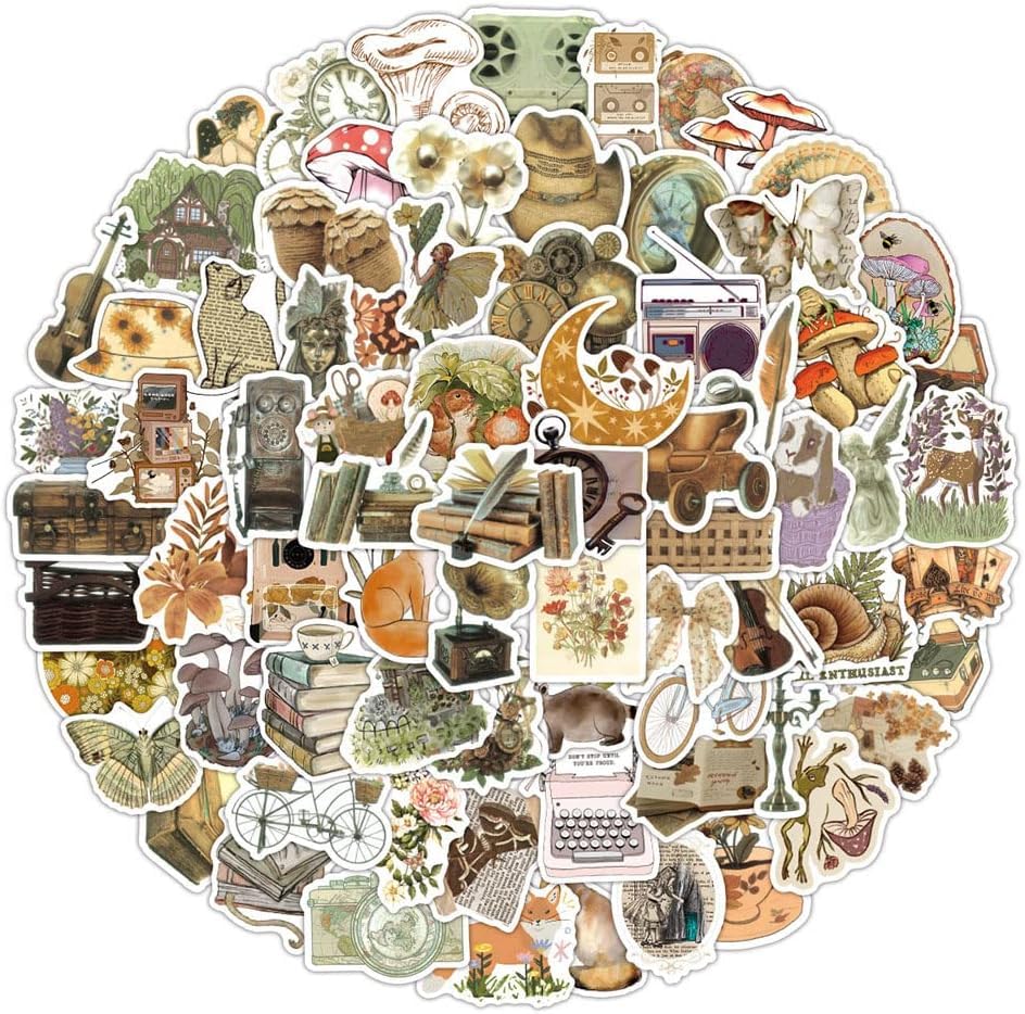 Sticker Chahiye 50 Pcs Vintage Aesthetic Stickers, Cute Retro Journaling Scrapbooking Stickers Pack for Adult Women Teen Grils, Waterproof Vinyl Decals for Water Bottle Laptop Computer Phone Case (B0CFHMNWTB) Amazon Price History, Amazon Price Tracker